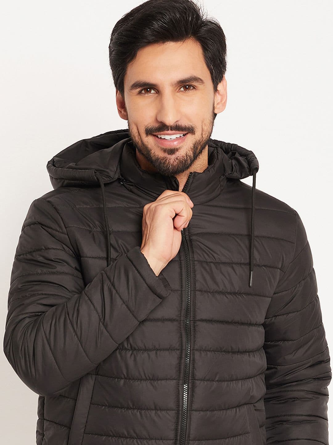 VERO AMORE Men Solid Hooded Quilted Jacket - view 1