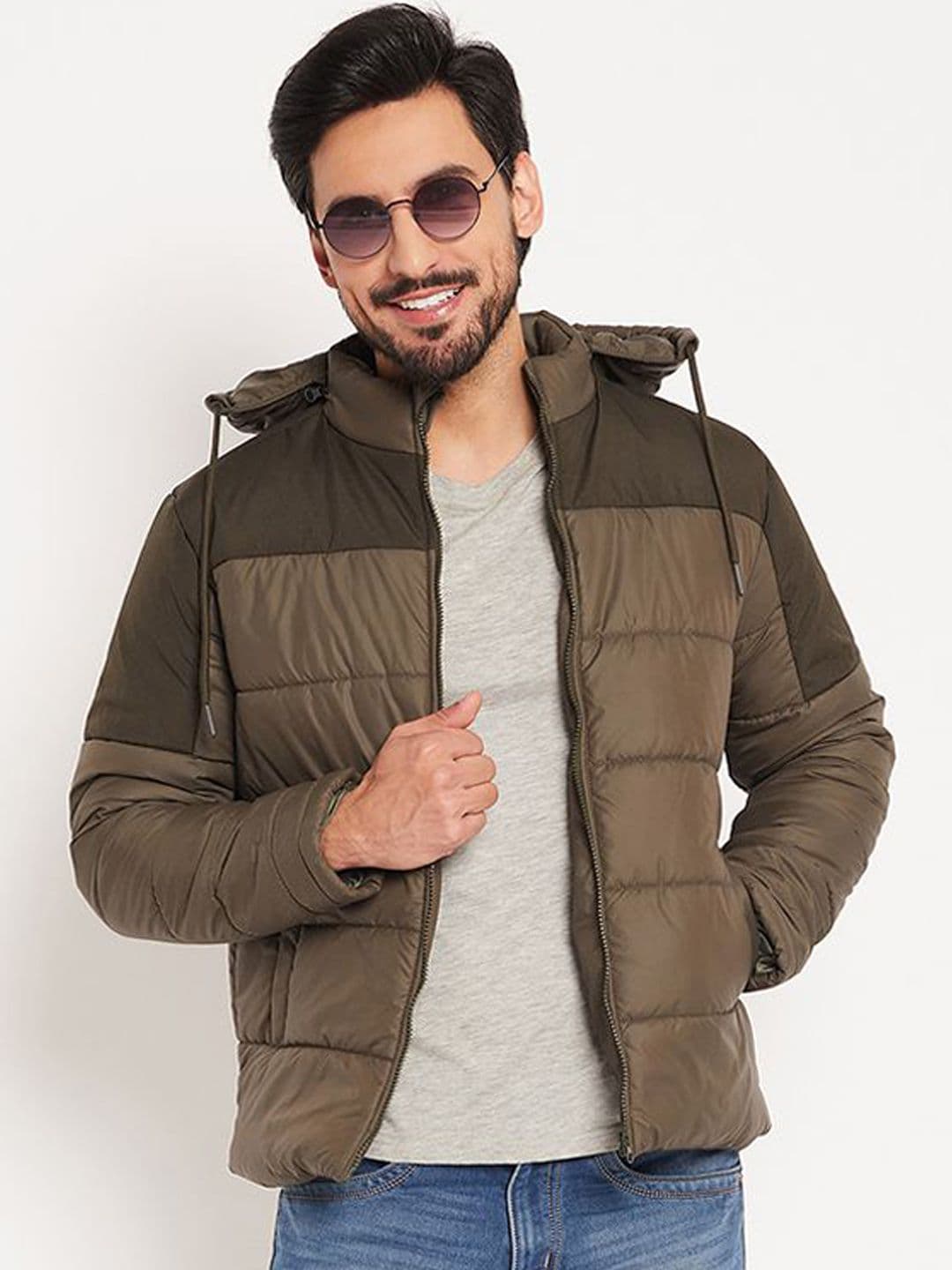 VERO AMORE Men Colourblocked Quilted Hooded Jacket - view 1