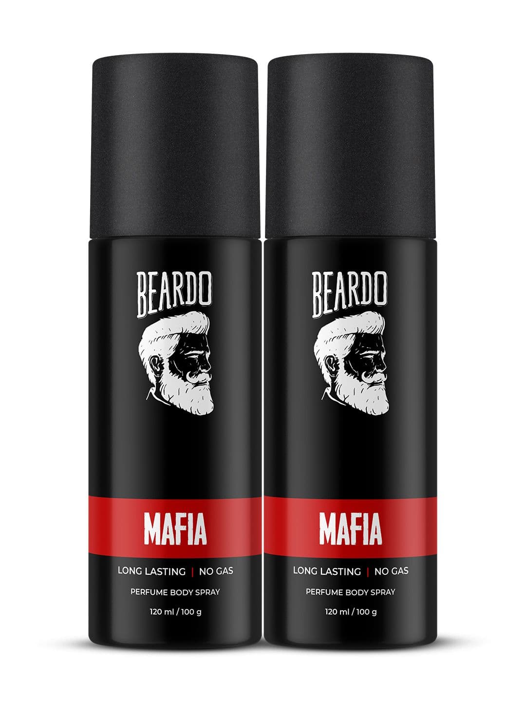 BEARDO Men Set Of 2 Mafia Long-Lasting No Gas Perfume Deodorant Body Spray - 120ml Each - view 1