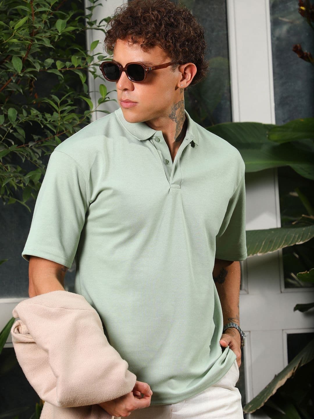 CAHOOT Men Solid Polo Collar Cotton T-Shirt - view 1