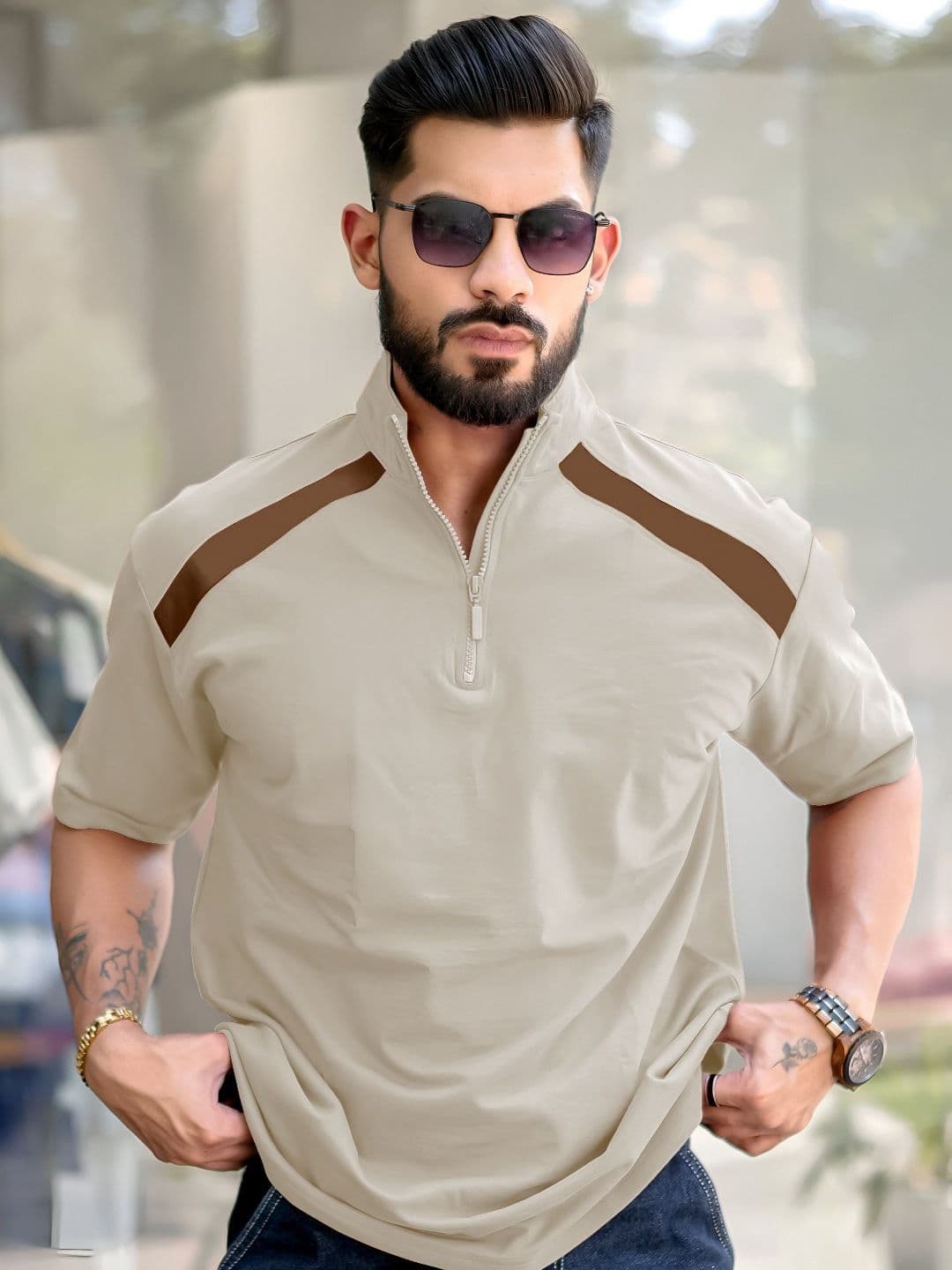 Maniac Men Henley Neck Pockets T-shirt - view 1