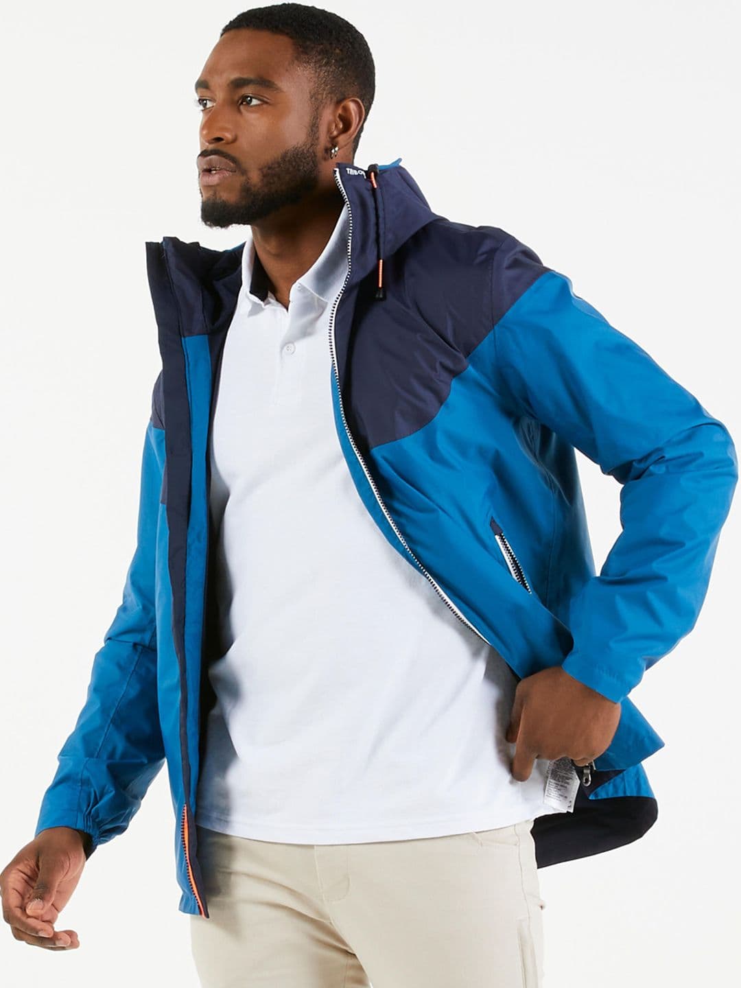 Decathlon Men Blue 100 Waterproof Jackets - view 1