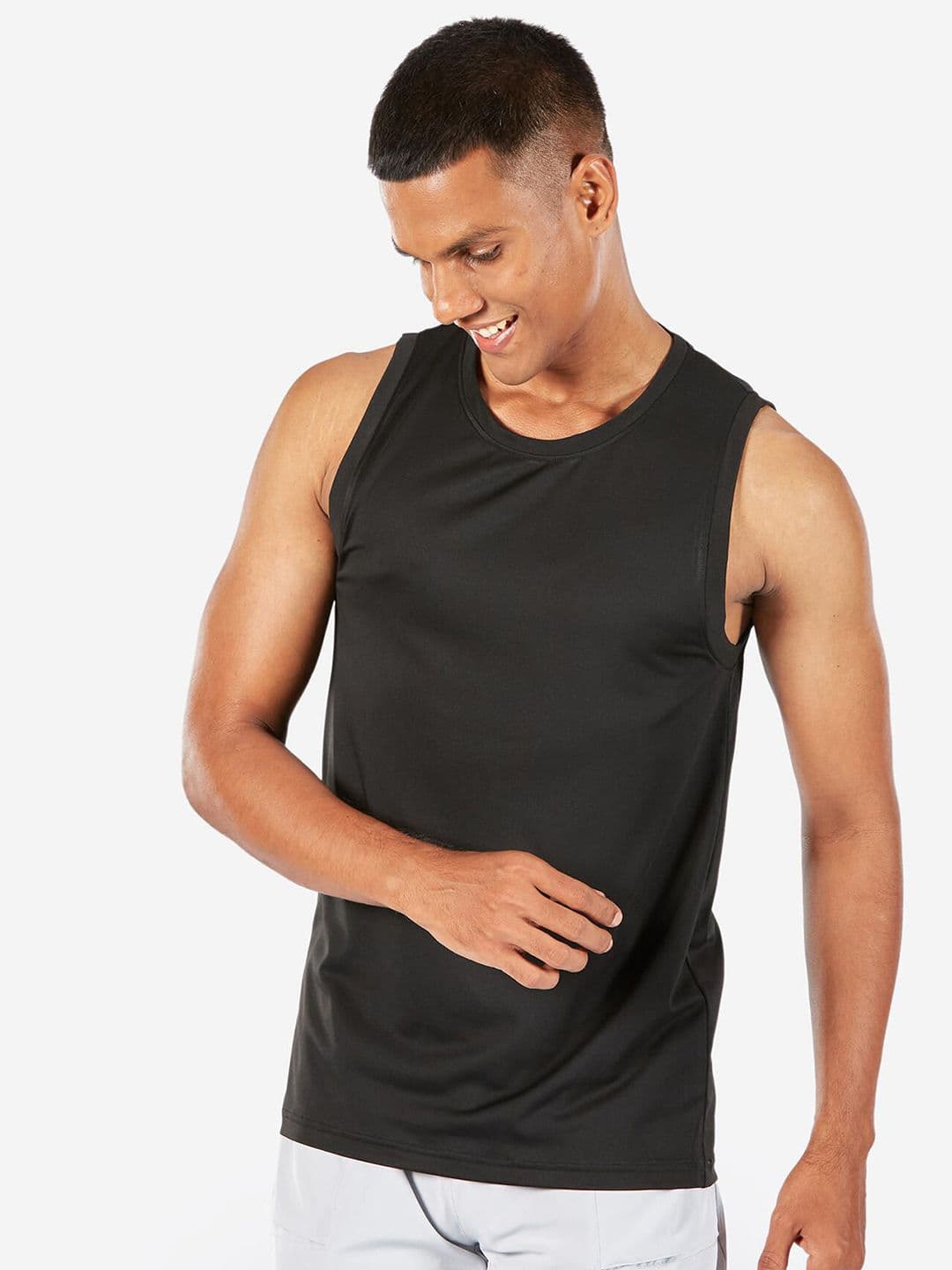 Decathlon Domyos - Men Black Lightweight Fitness Tank Top - view 1