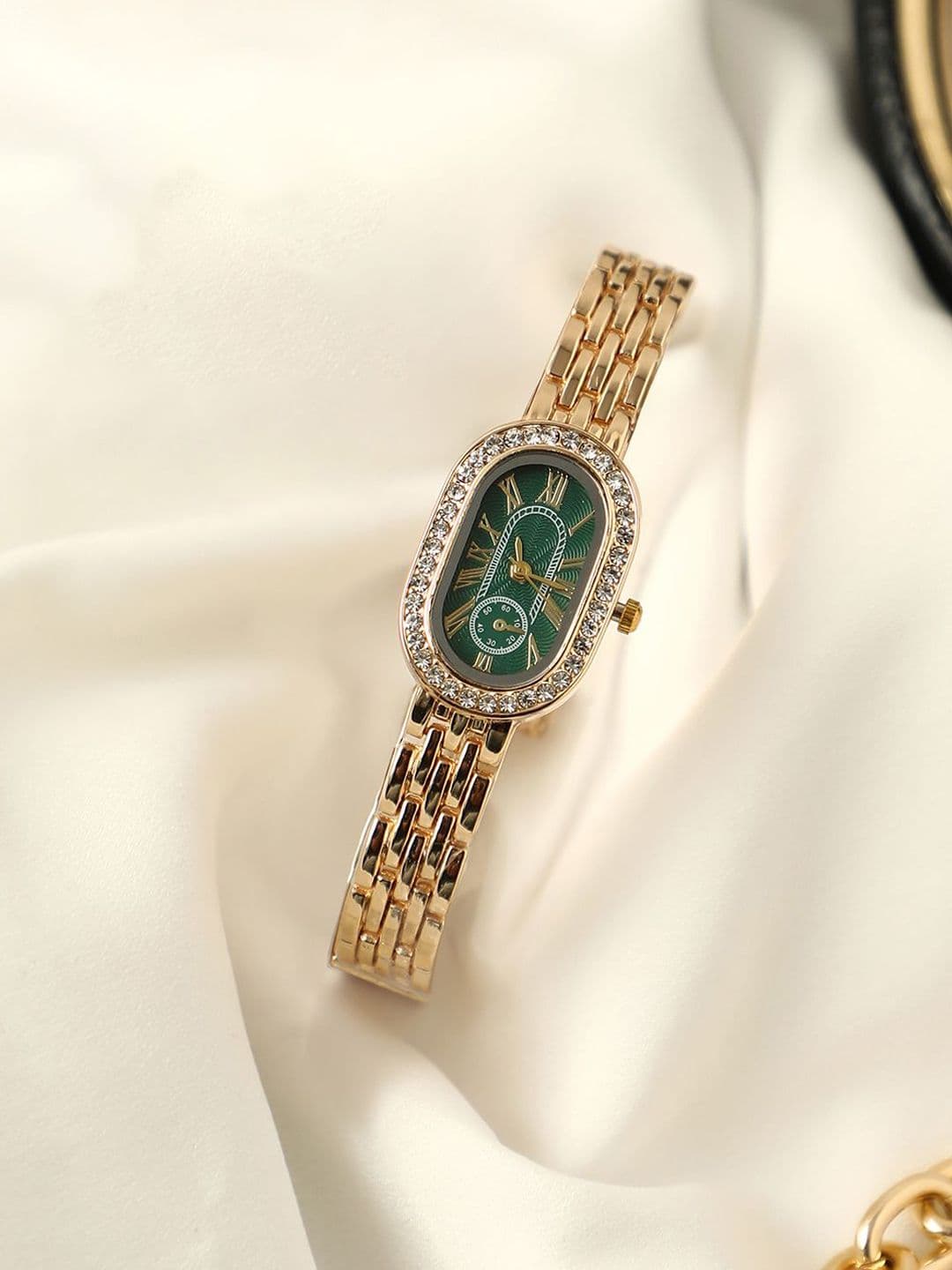 HAUTE SAUCE Women Embellished Dial & Stainless Steel Bracelet Style Straps Analogue Watch - view 1
