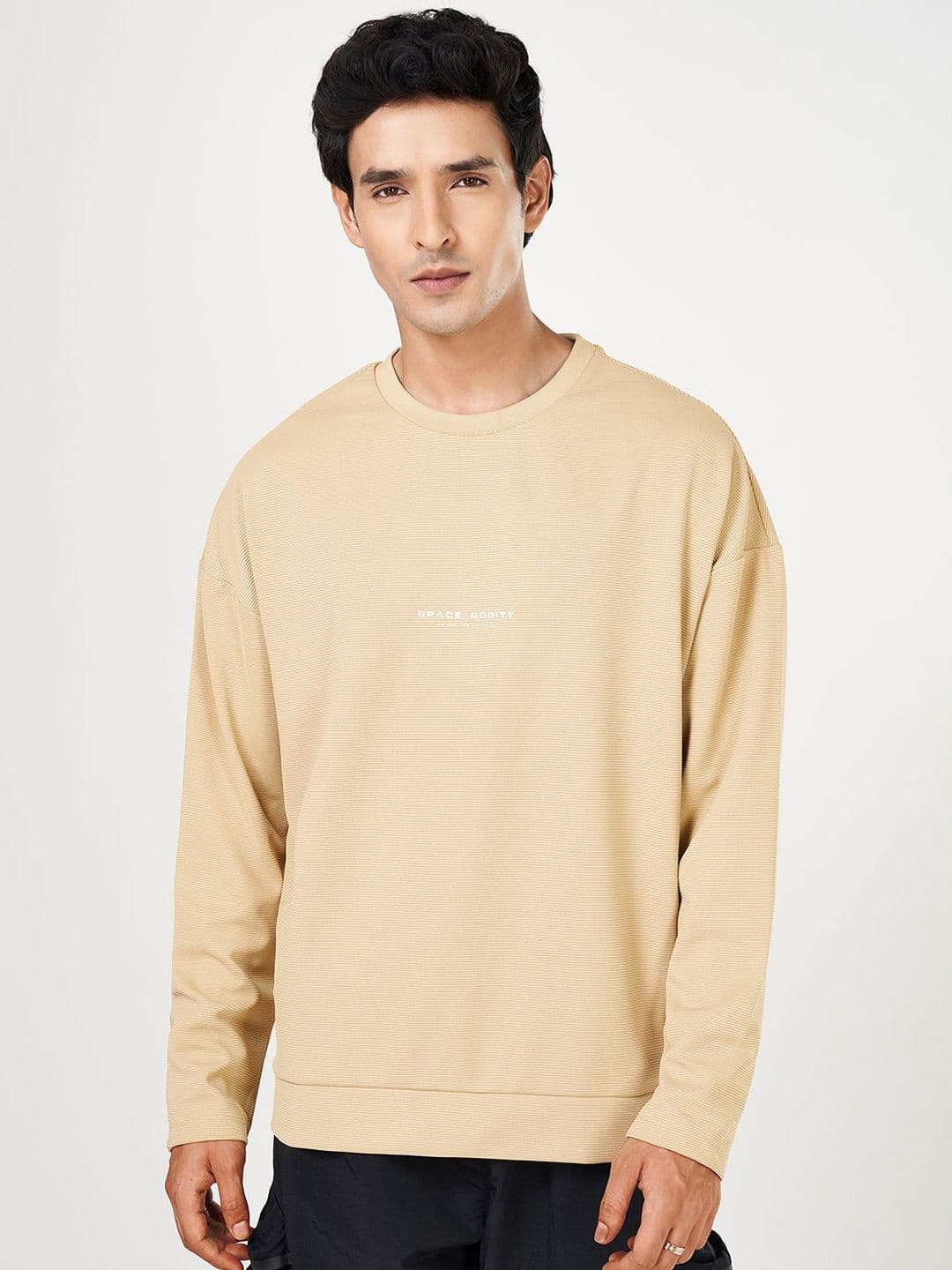 Street 808 by Pantaloons Men Self Design Oversized T-shirt - view 1