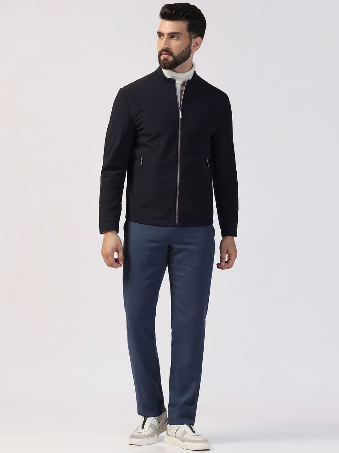 Blackberrys Men Colourblocked Polyester Tailored Jacket - view 1
