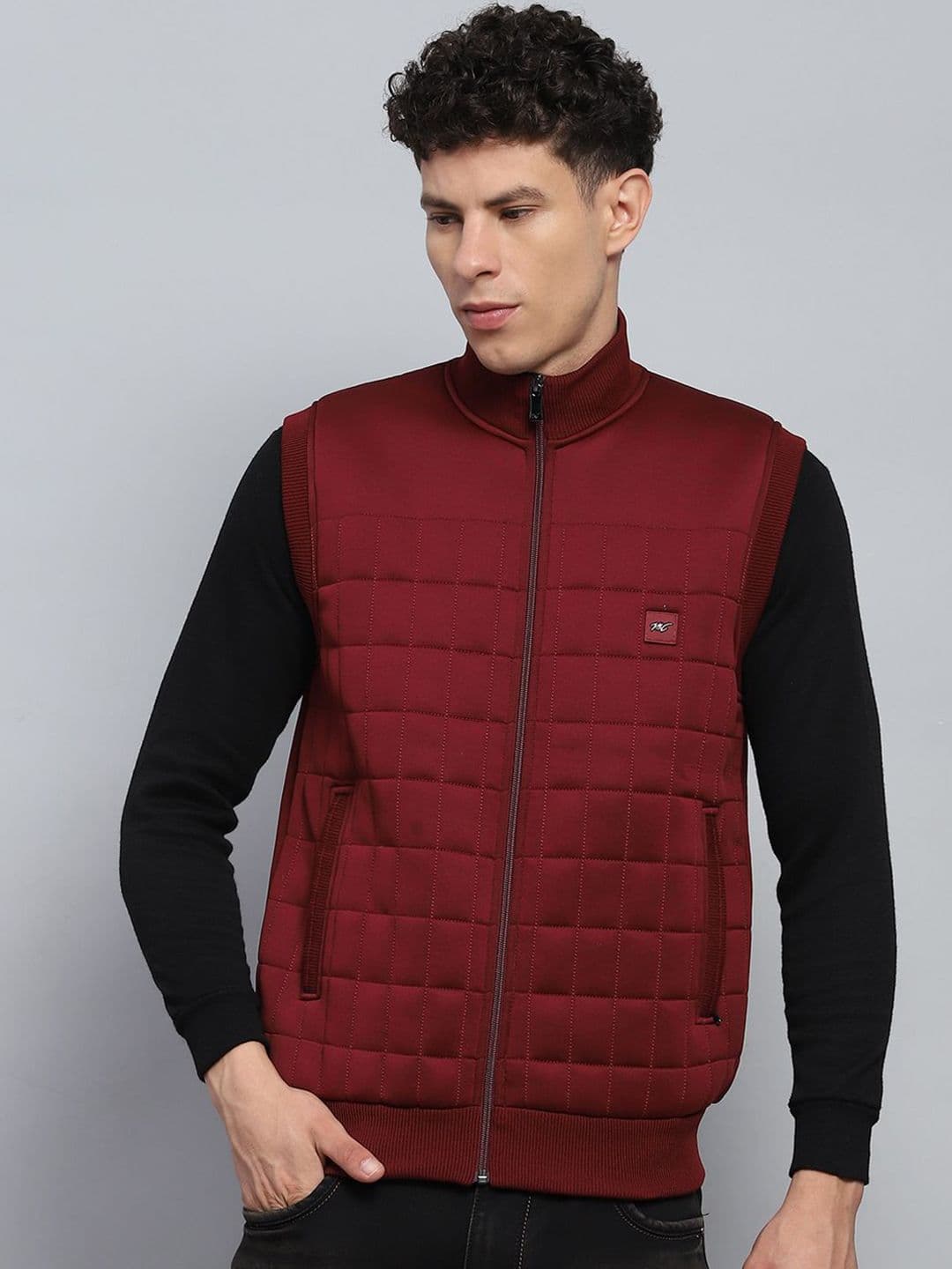 Monte Carlo Men Mock Collar Solid Casual Puffer Jacket - view 1