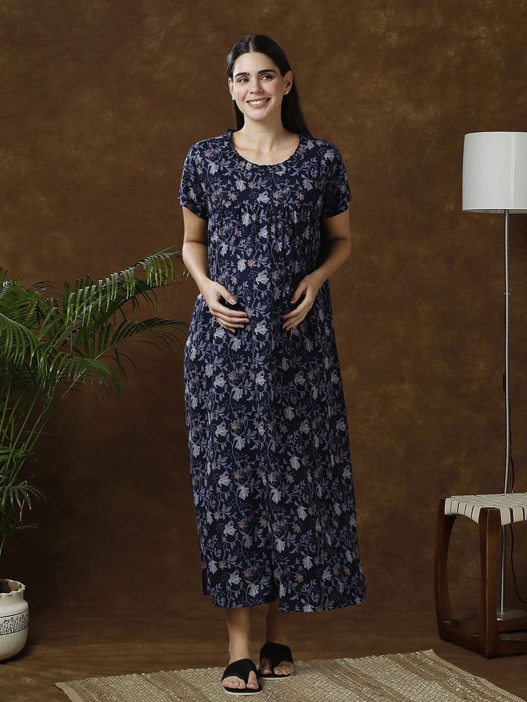 MomToBe Printed Maxi Nightdress - view 1