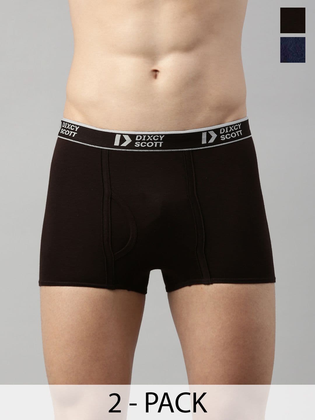 Dixcy Scott Originals Swish Men Pack of 2 Combed Cotton Breathable No Ride Up Grip Trunks - view 1