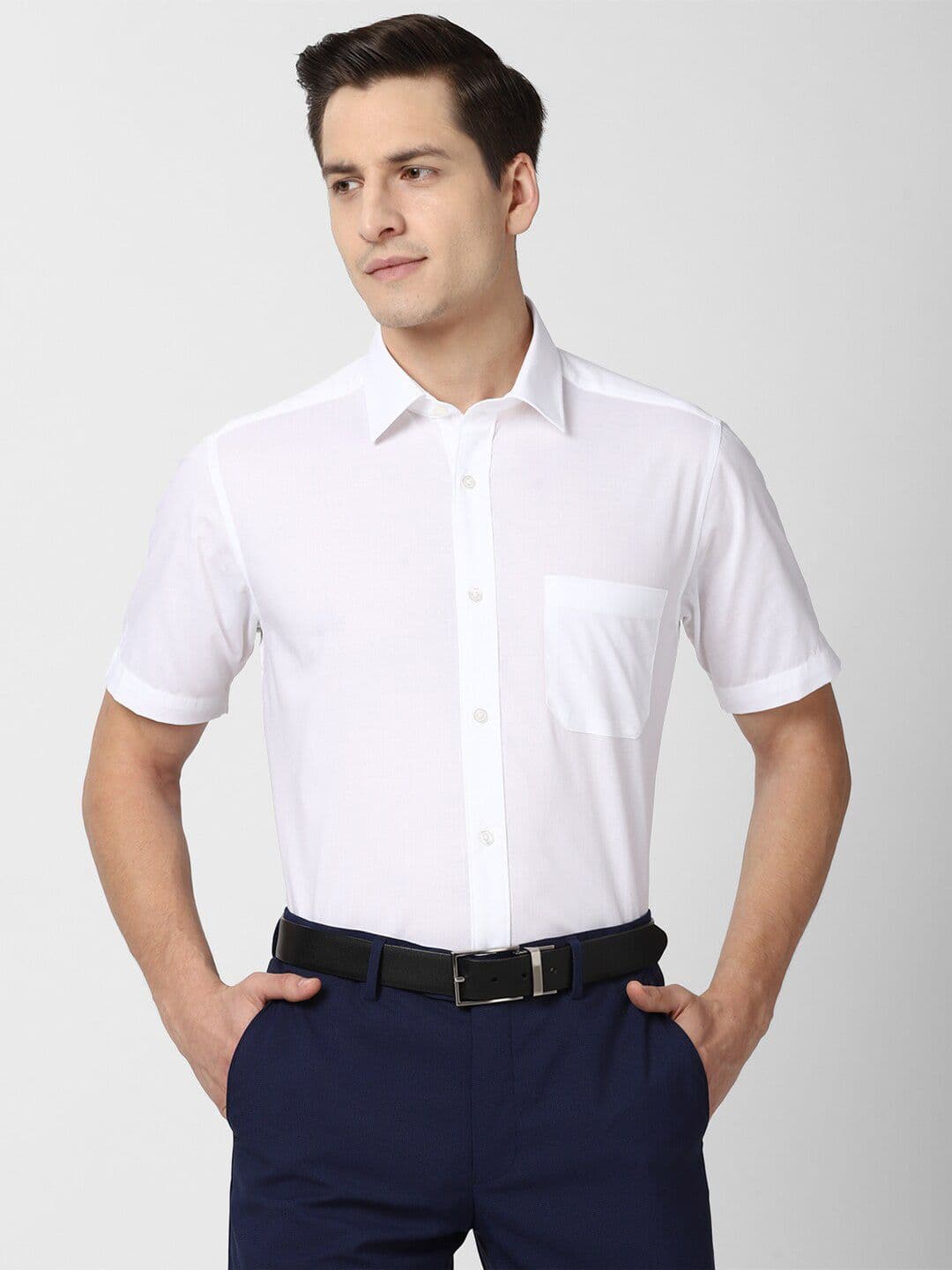 Peter England Men White Regular Fit Formal Shirt - view 1