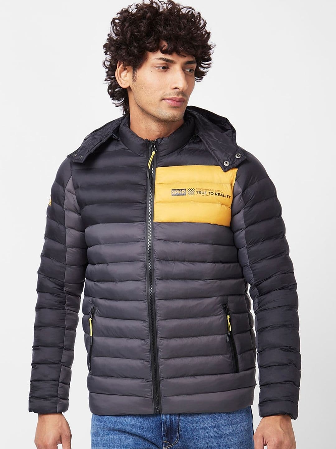 SPYKAR Slim Fit Hooded Puffer Jacket - view 1