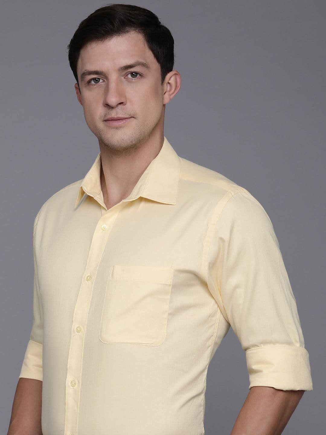 Raymond Pure Cotton Self Design Slim Fit Textured Formal Shirt - view 1