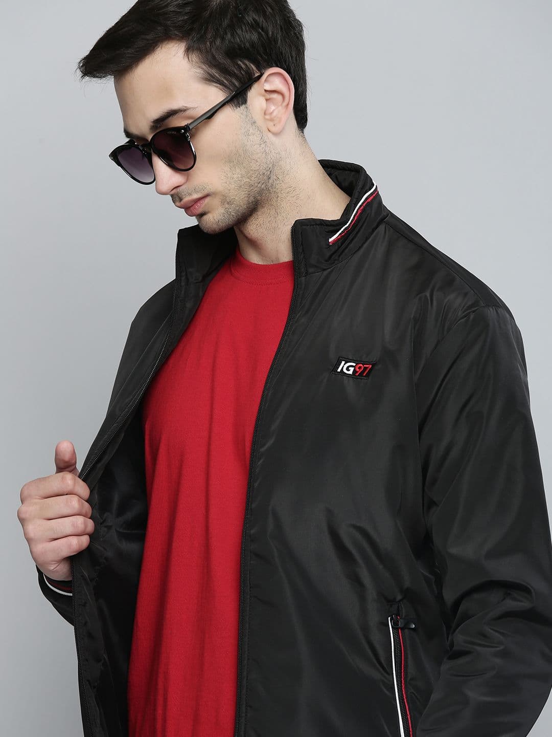 The Indian Garage Co Men Zip-Front Slim Fit Bomber Jacket - view 1