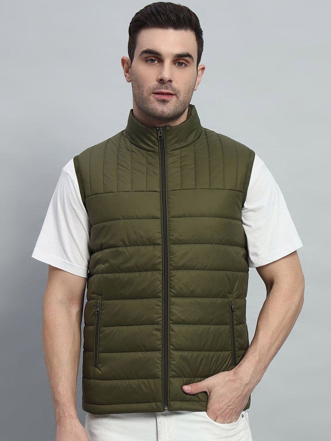 AR-FIT Men Colourblocked Polyester Lightweight Puffer Jacket - view 1