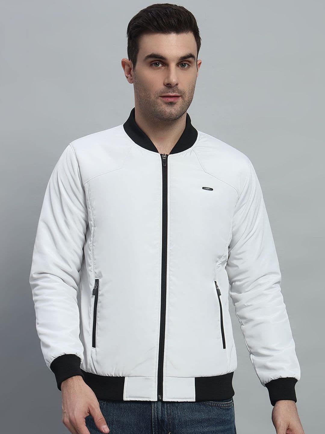 AR-FIT Men Water Resistant Zip Detail Bomber Jacket - view 1