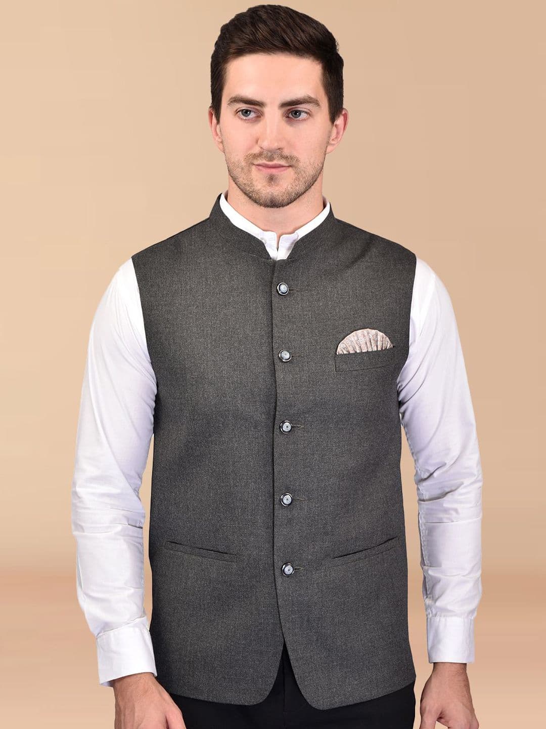 PRINTINDIA Men Mandarin Collar Jacket - view 1