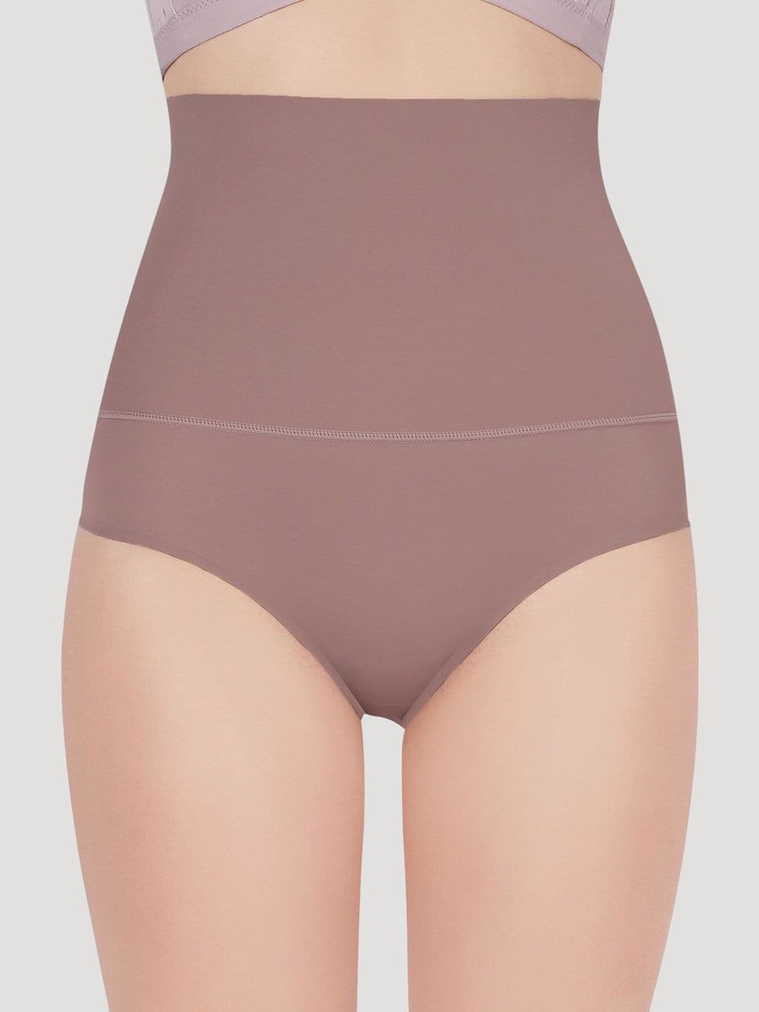 PLUMBURY Women Seamless Highwaist Tummy Tucker Shaper Brief - view 1