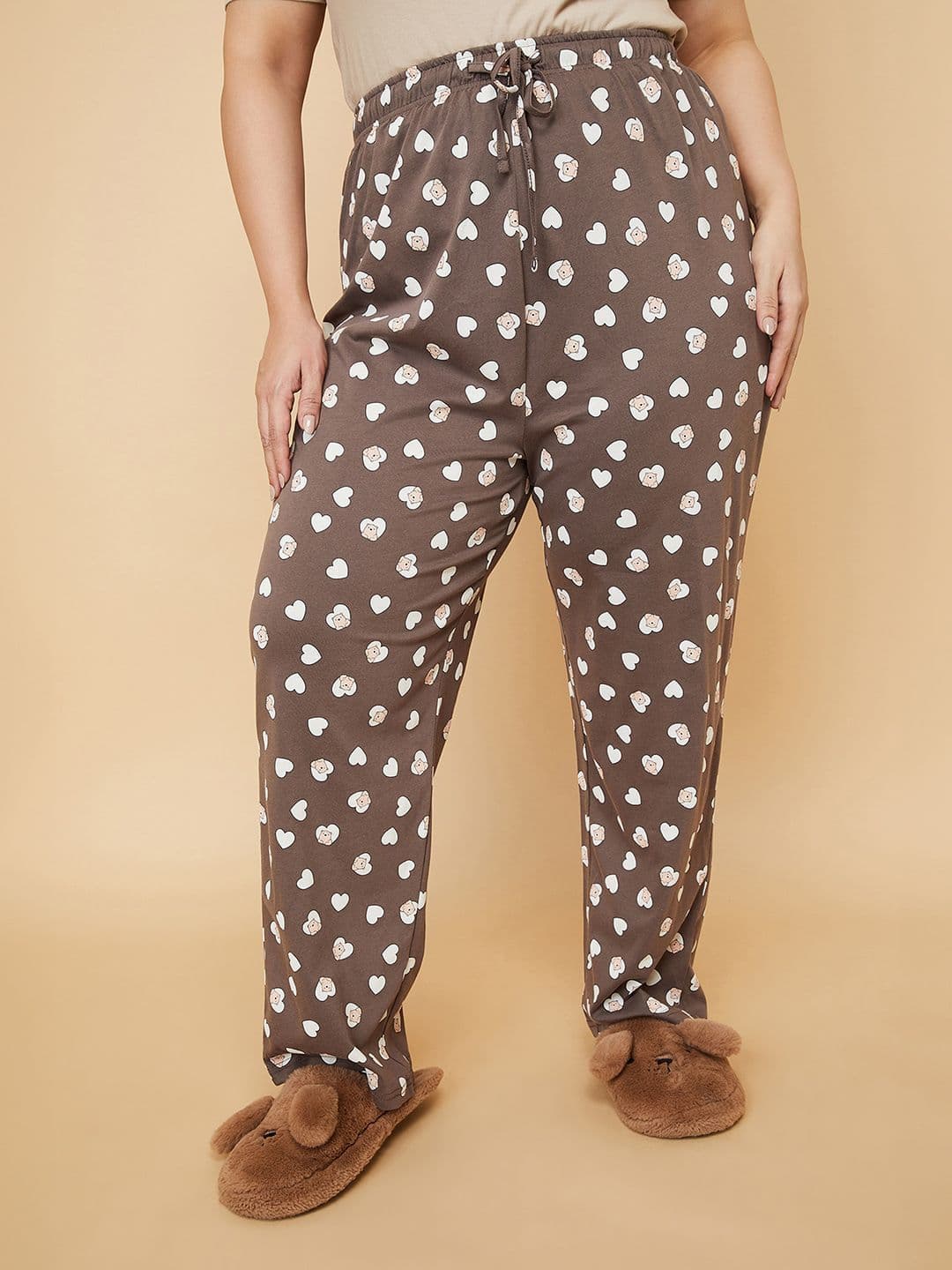 Max Women Plus size Pure Cotton Straight Lounge Pants - view 1