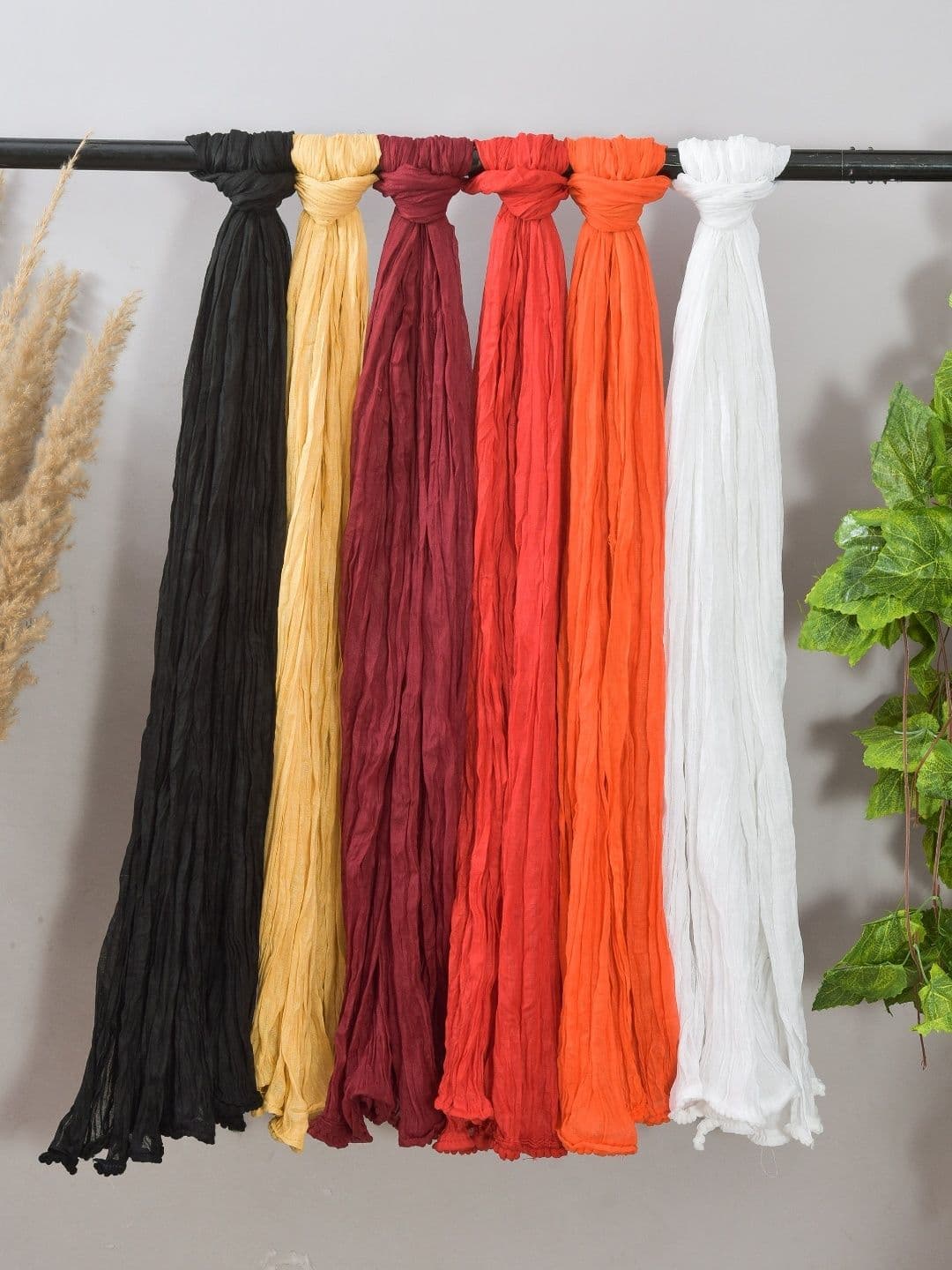 LA FEMINAE Pack Of 6 Pure Cotton Dupattas - view 1