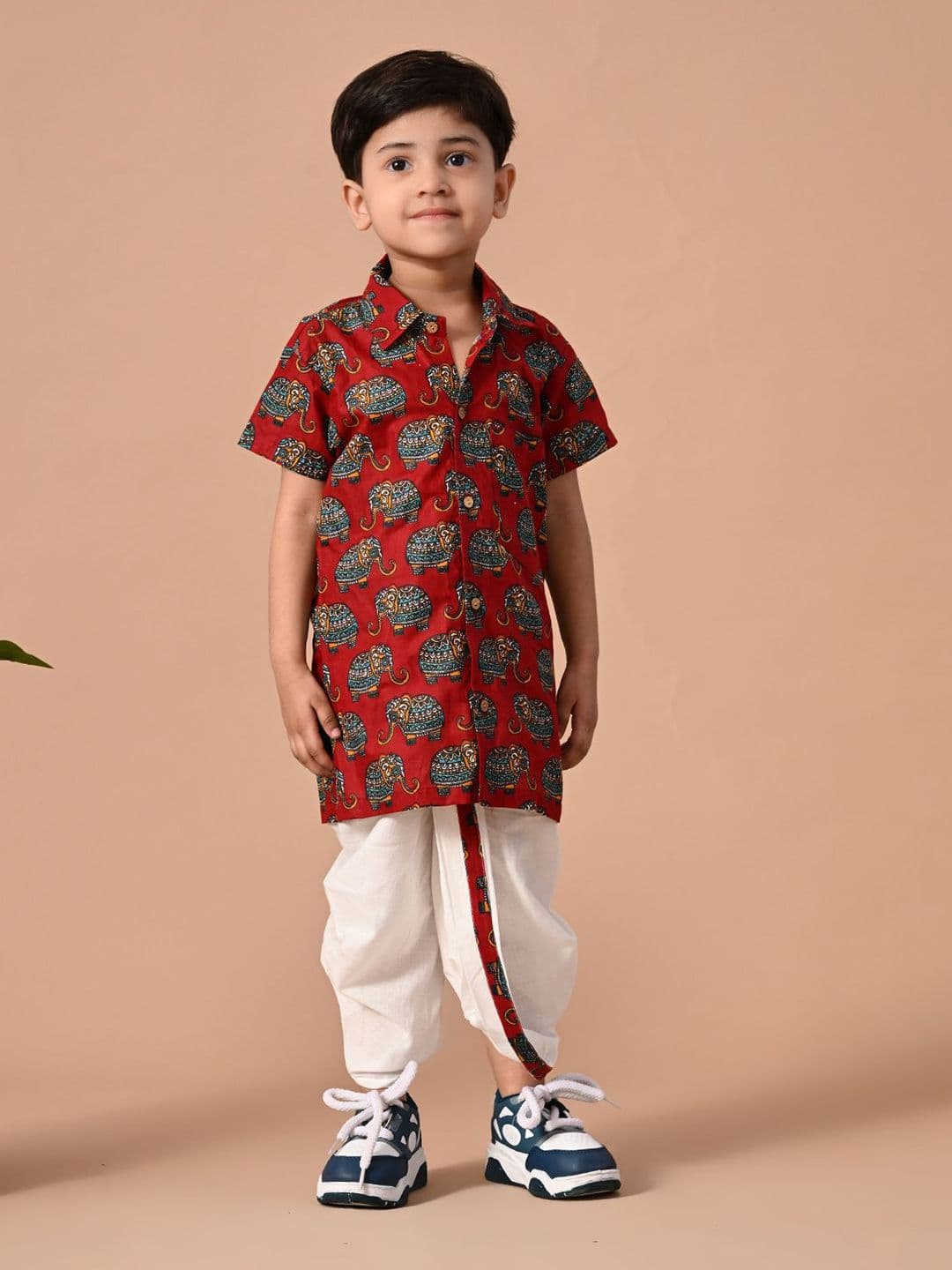 BAESD Boys Printed Shirt with Dhoti Pants - view 1