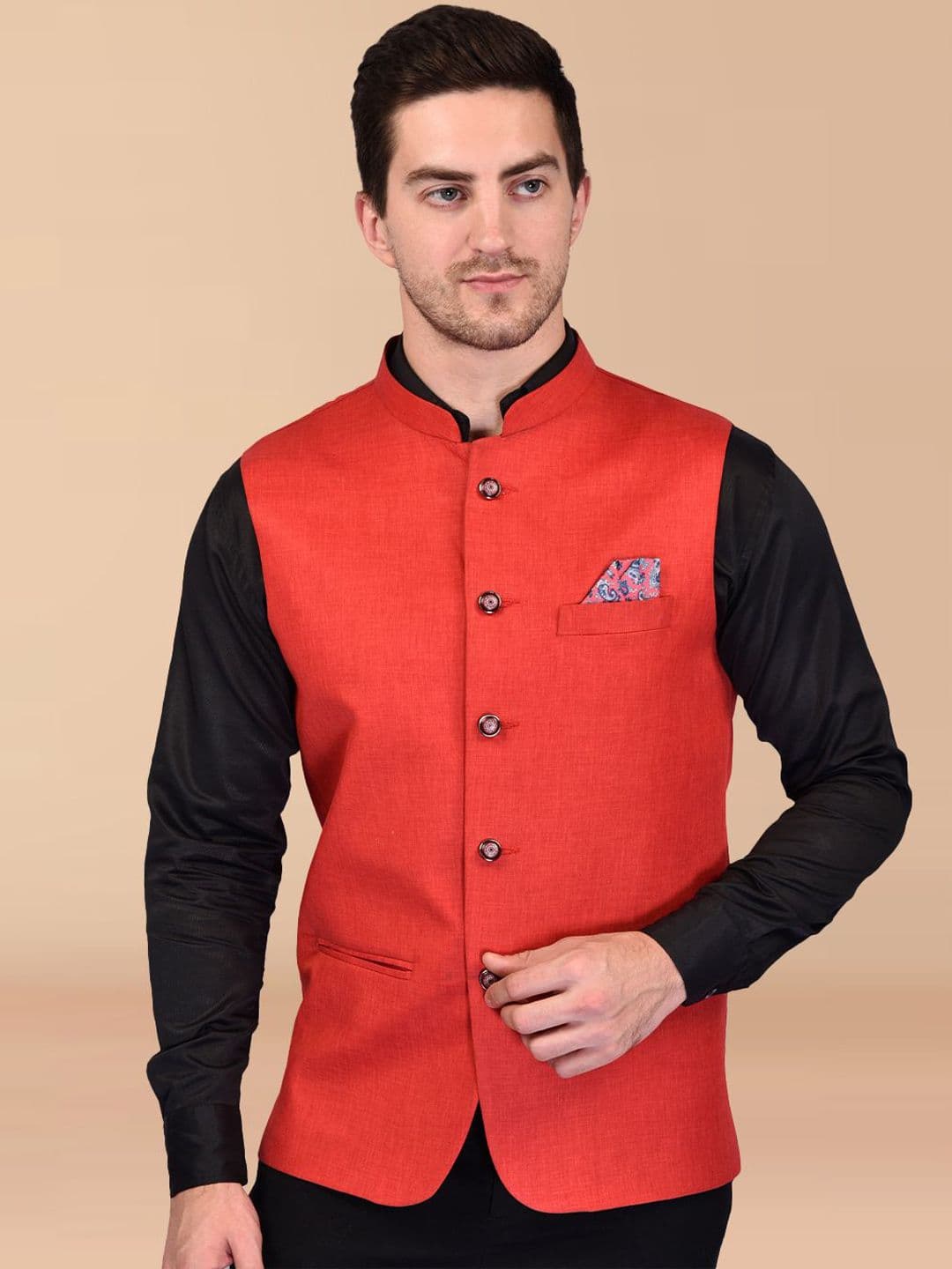PRINTINDIA Men Mandarin Collar Nehru Jackets - view 1