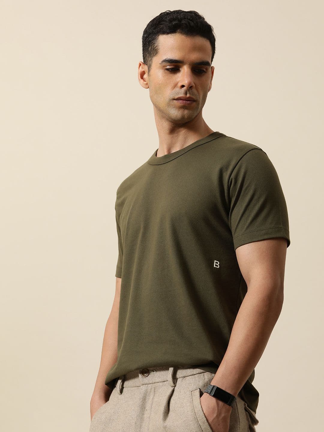 Mr Bowerbird Round Neck Tailored Fit T-shirt With a Notebook - view 1