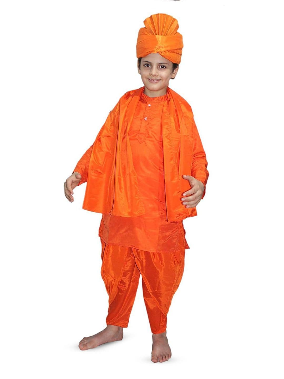 Kaku Fancy dresses Kids Swami Vivekanand Costume Kurta With Dhoti Pant With Pagri - view 1