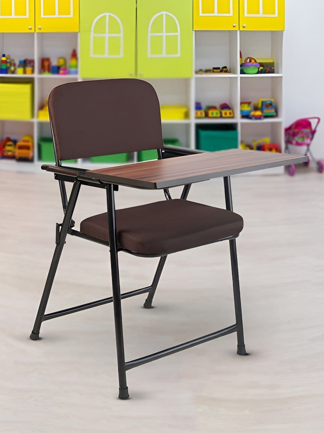 CELLBELL C62 Brown Laika with Writing Pad Foldable Study Chair - view 1