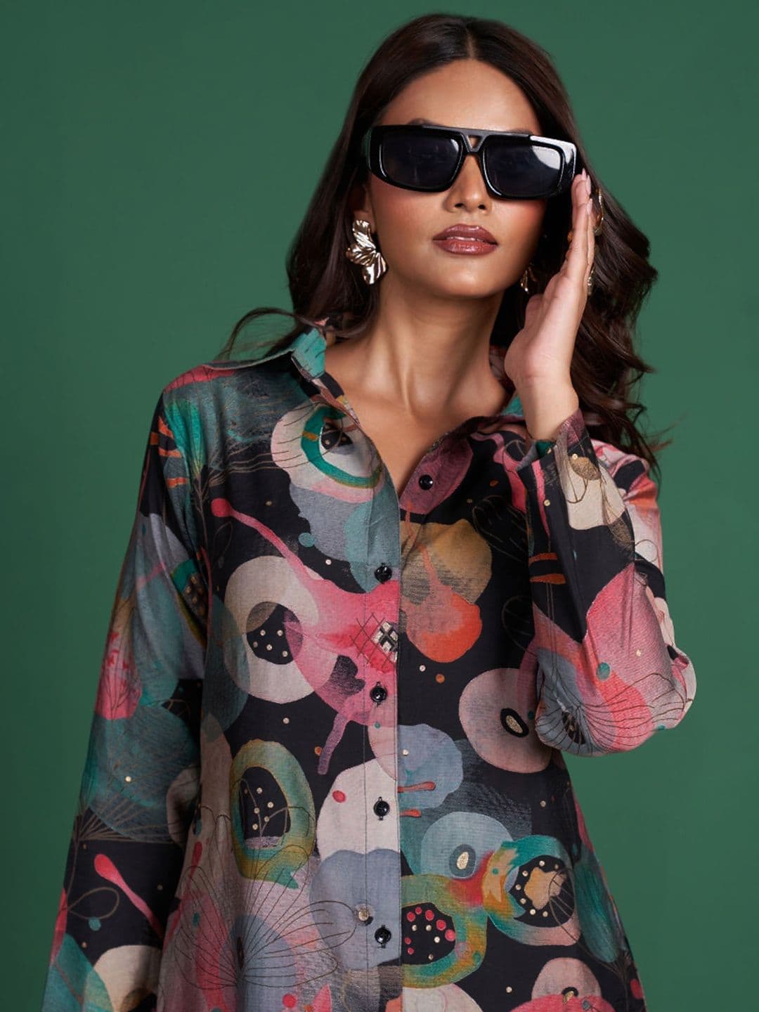 FLOWERVELLY Floral Print Formal A-Line Dress - view 1