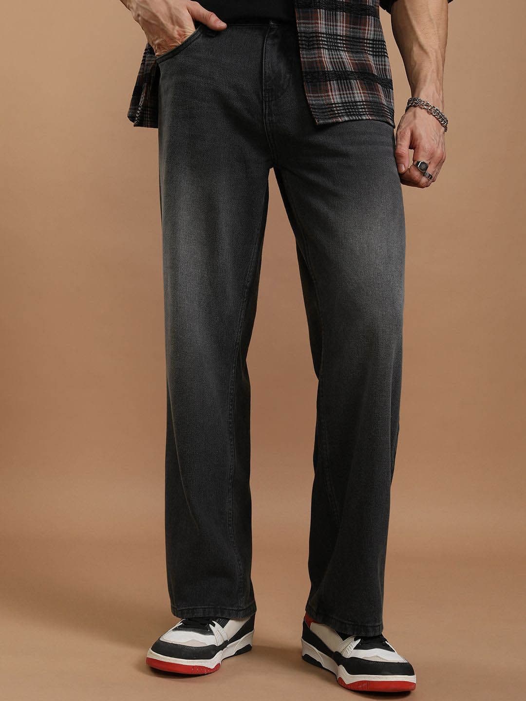 HIGHLANDER Men Mid-Rise Light Fade Wide Leg Jeans - view 1
