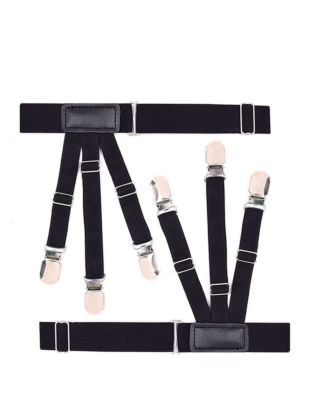 Aadikart Men's Shirt Stays Adjustable Elastic Shirt Garters - view 1