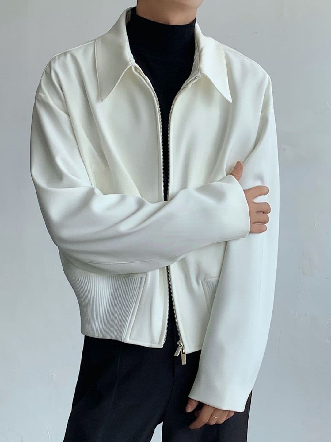 HERE&NOW Men Spread Collar Solid Casual Tailored Jacket - view 1
