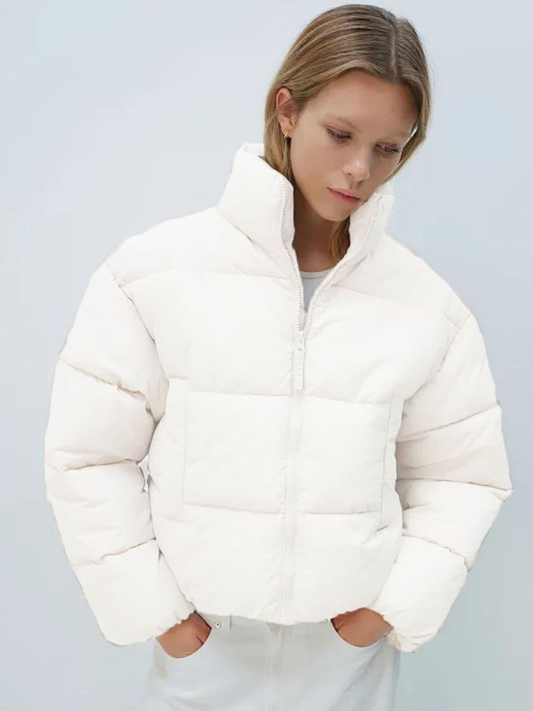 Stylecast X Kotty Women Solid Crop Insulator Puffer Jacket - view 1