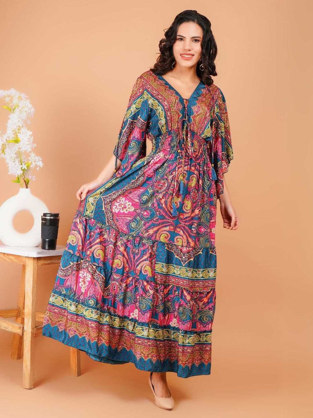Boholyfe Women Bohemian Printed A-Line Maxi Dress - view 1