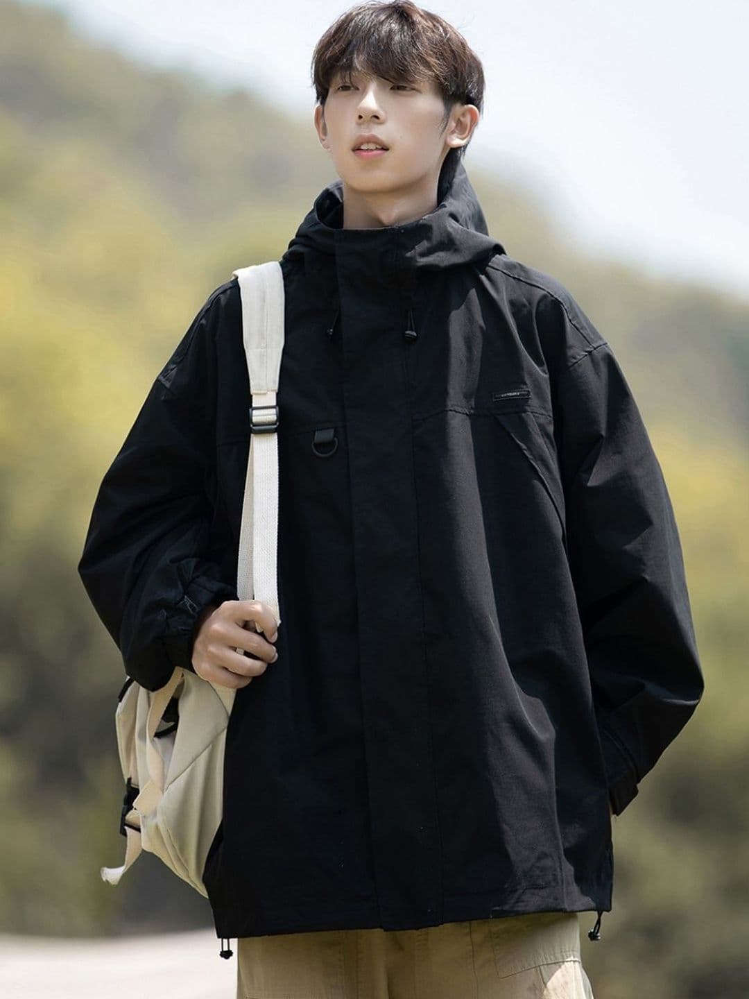 HERE&NOW Men Hooded Solid Casual Bomber Jacket - view 1