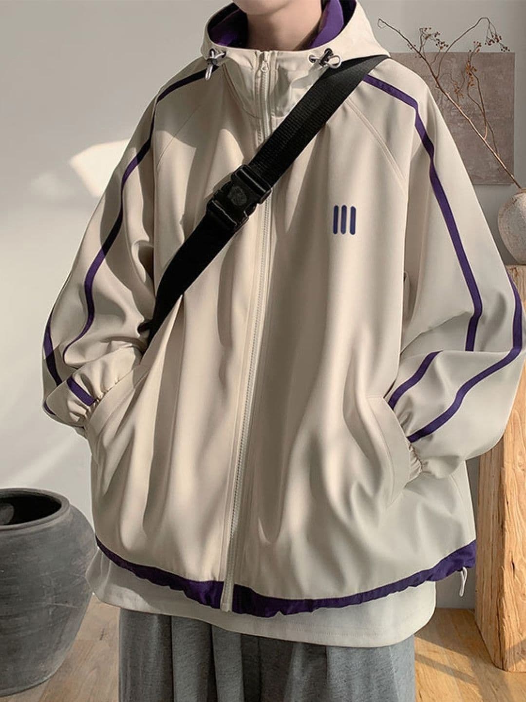 HERE&NOW Men Hooded Solid Casual Tailored Jacket - view 1