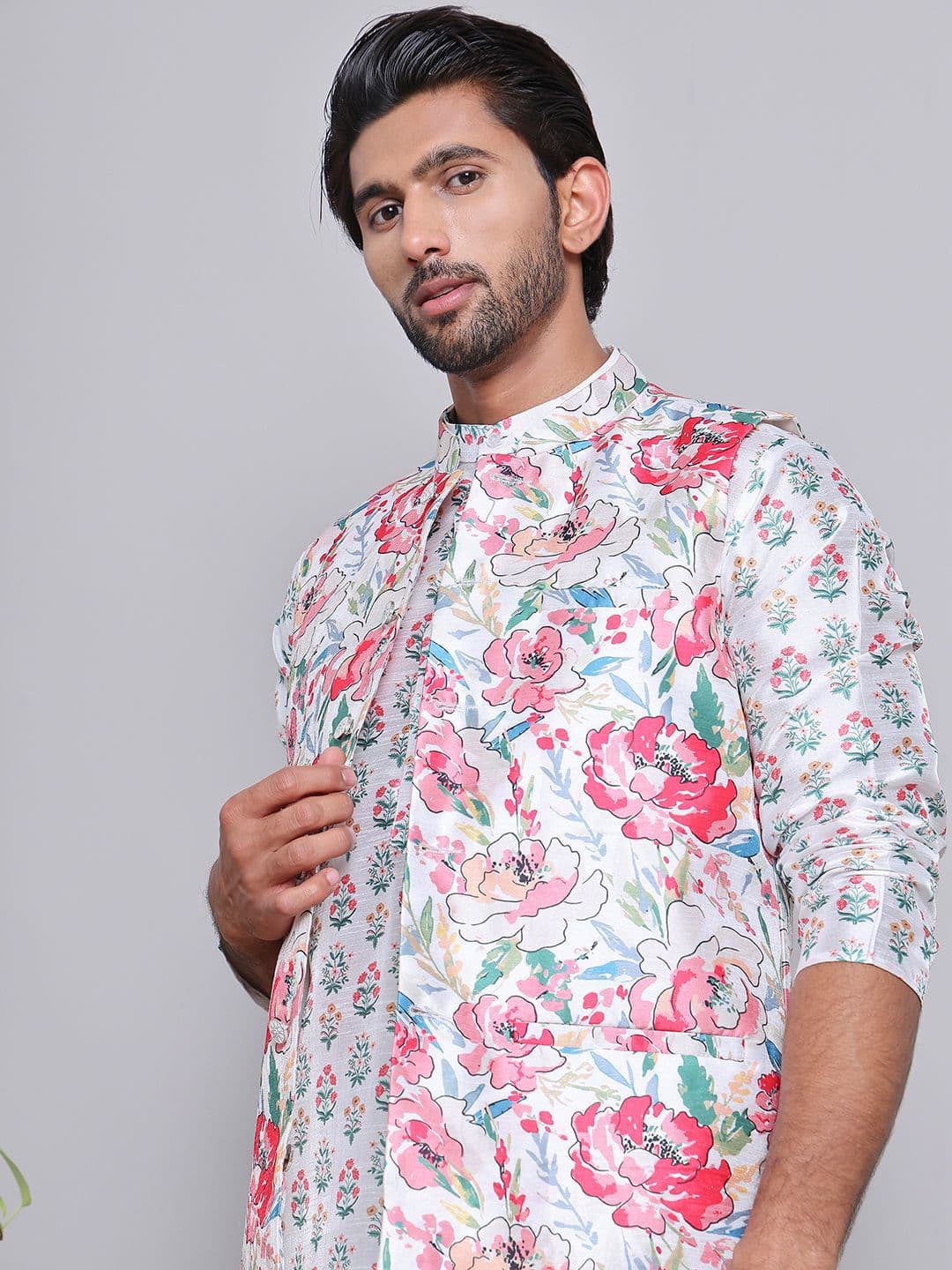 Jompers Men Printed Nehru Jackets - view 1