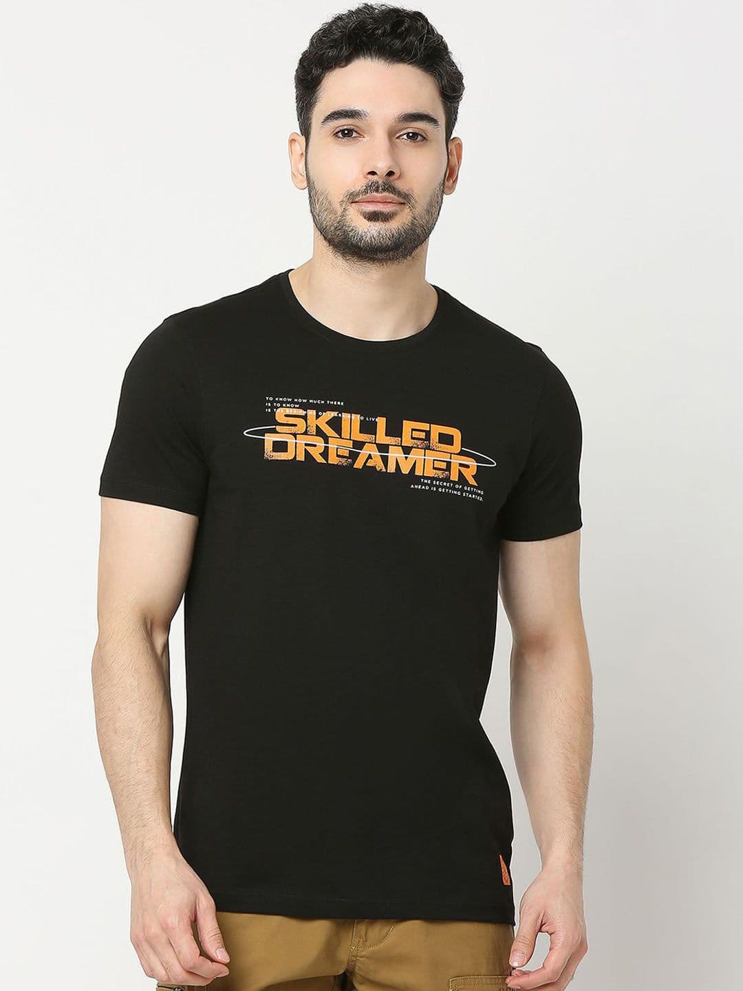 UnderJeans by Spykar Printed Cotton T-Shirt - view 1