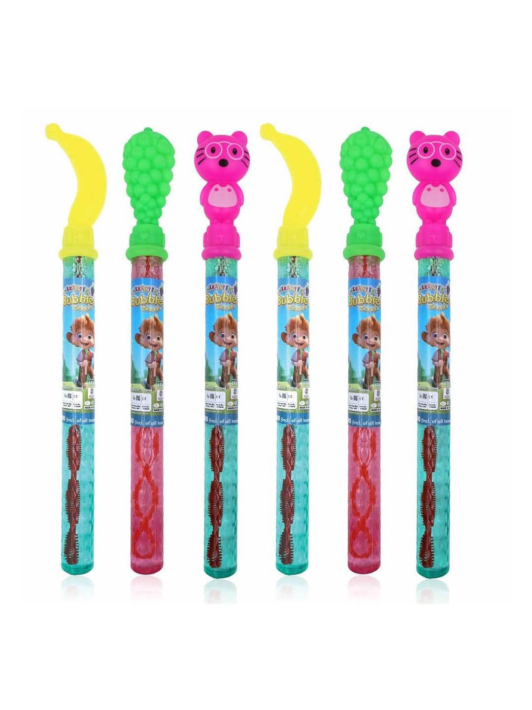 Aditi Toys BPA Free Character Bubble Wands Pack of 6 Bubble Sticks - view 1
