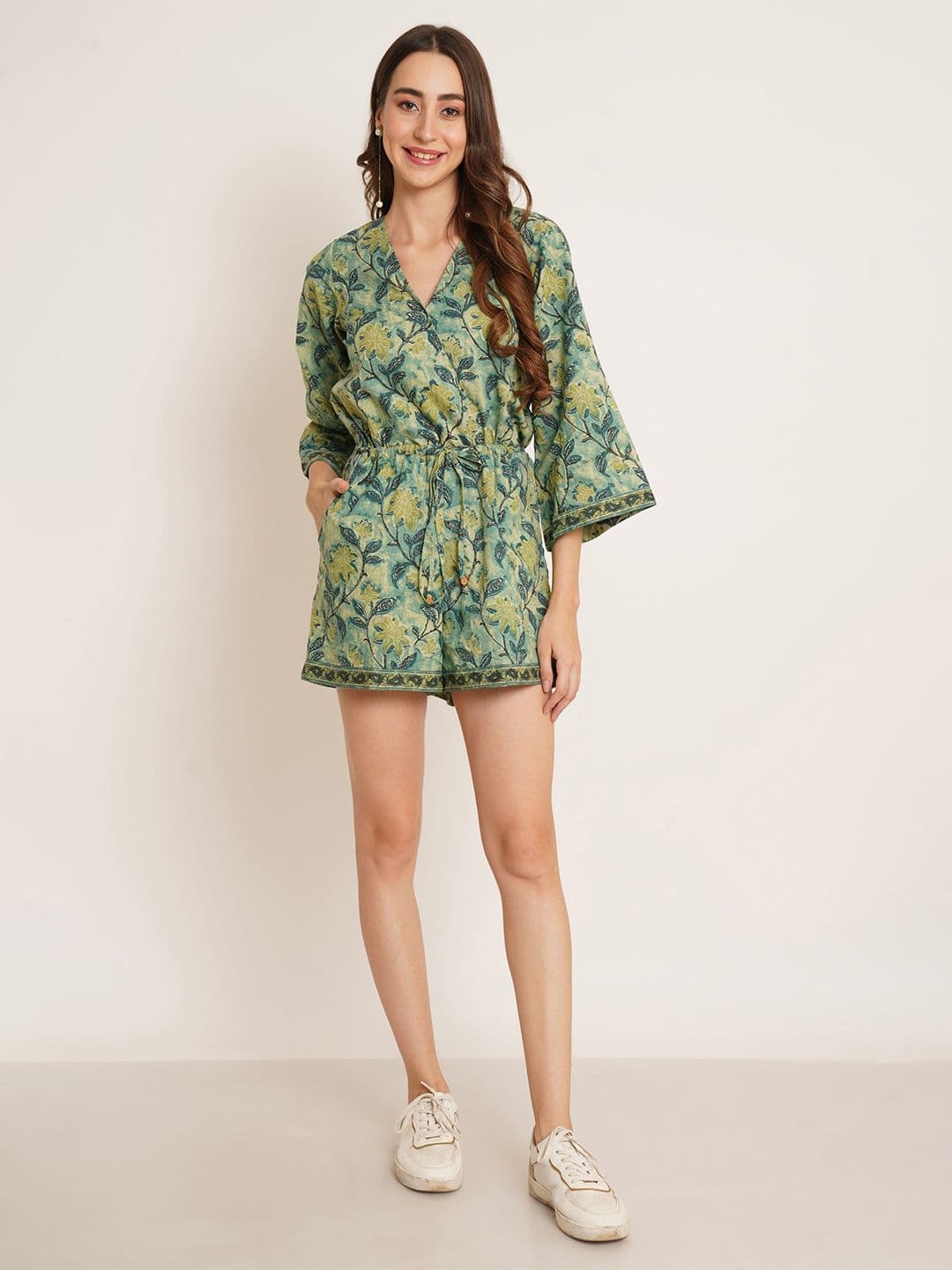 KALINI Women V-Neck Printed Jumpsuit - view 1
