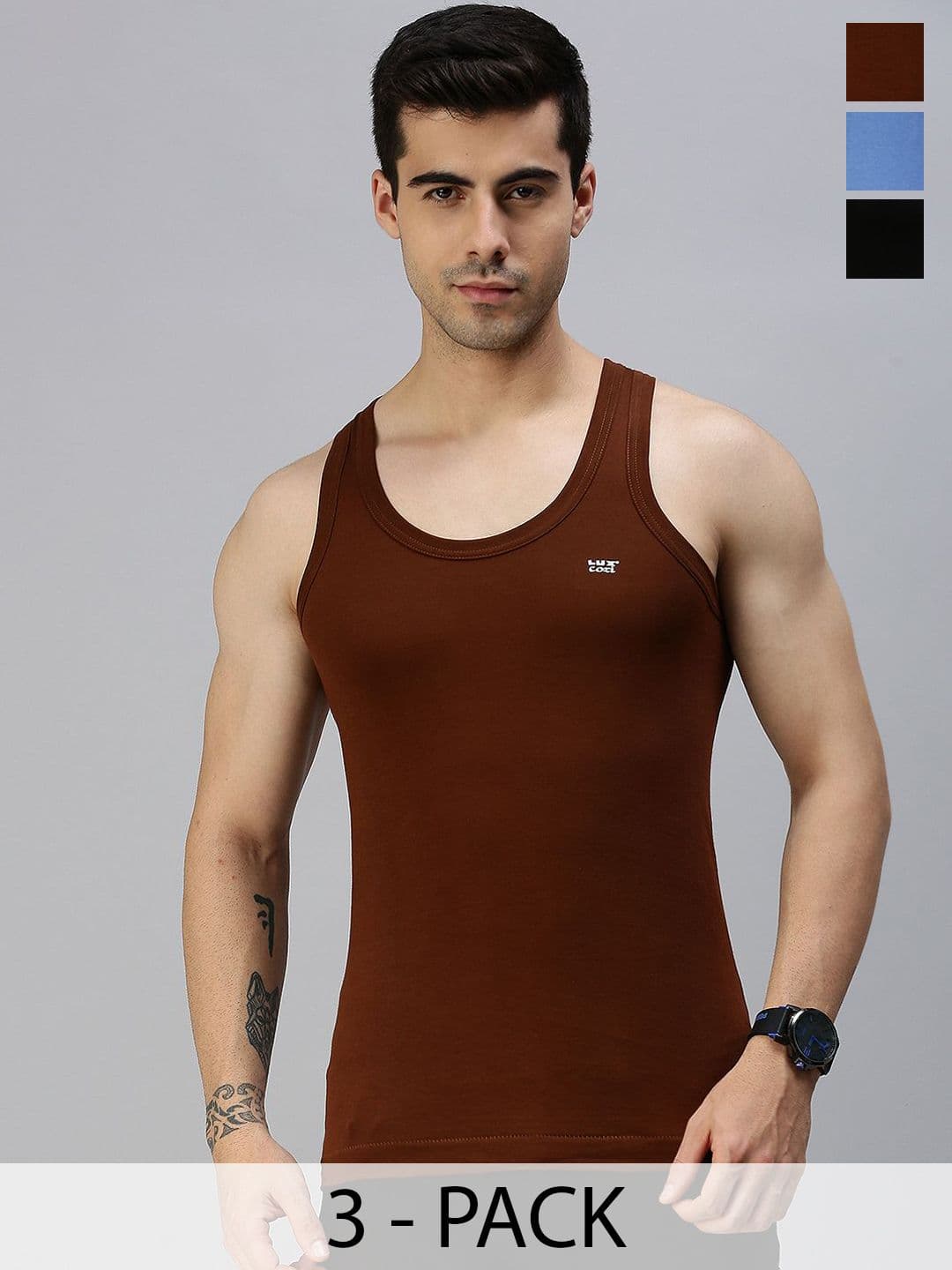 Lux Cozi Pack Of 3 Assorted Basic Vests COZI_COL_RN_AST1_3PC - view 1