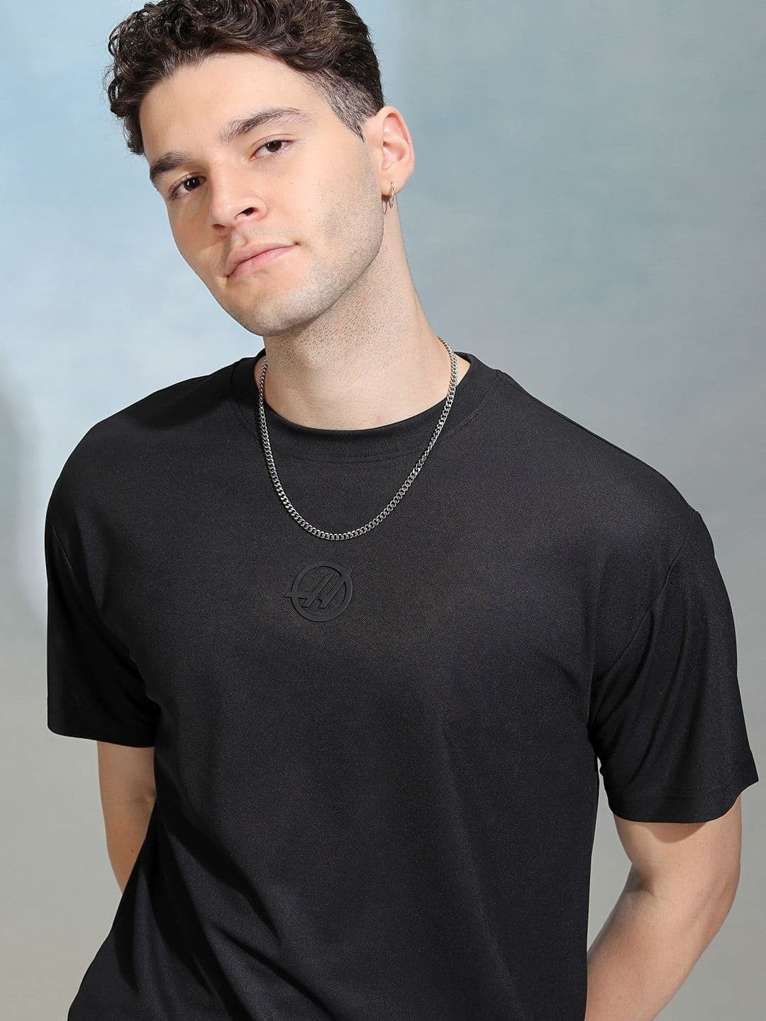 HIGHLANDER Men Solid Round Neck Relaxed Fit Sports T-Shirt - view 1