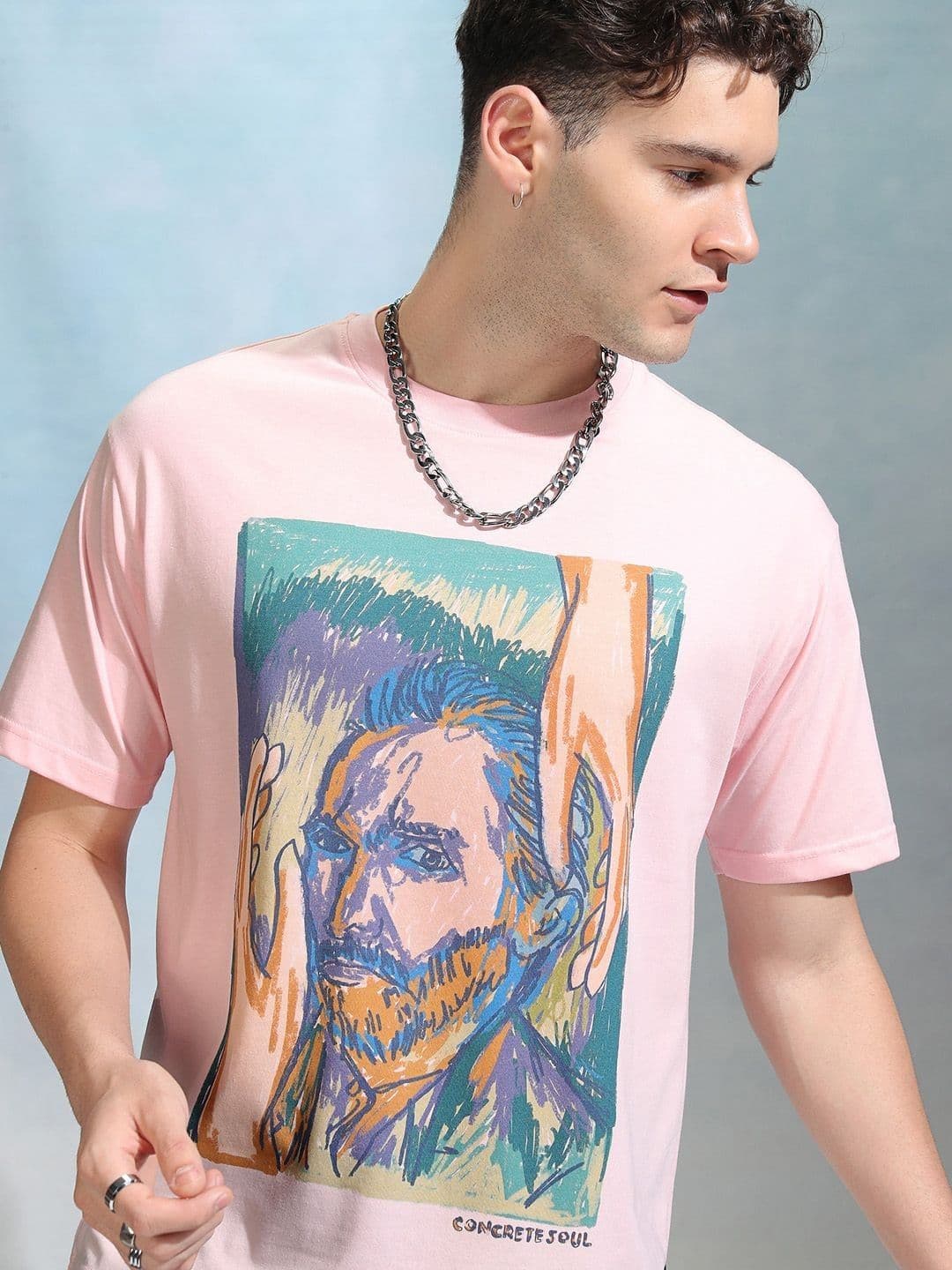 HIGHLANDER Men Graphic Printed Round Neck Cotton Relaxed Fit T-shirt - view 1