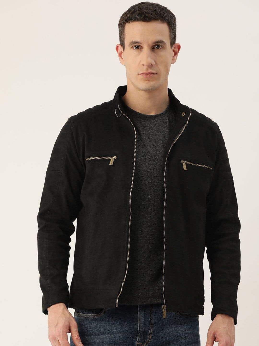 Leather Retail Men Suede Lightweight Tailored Jacket - view 1