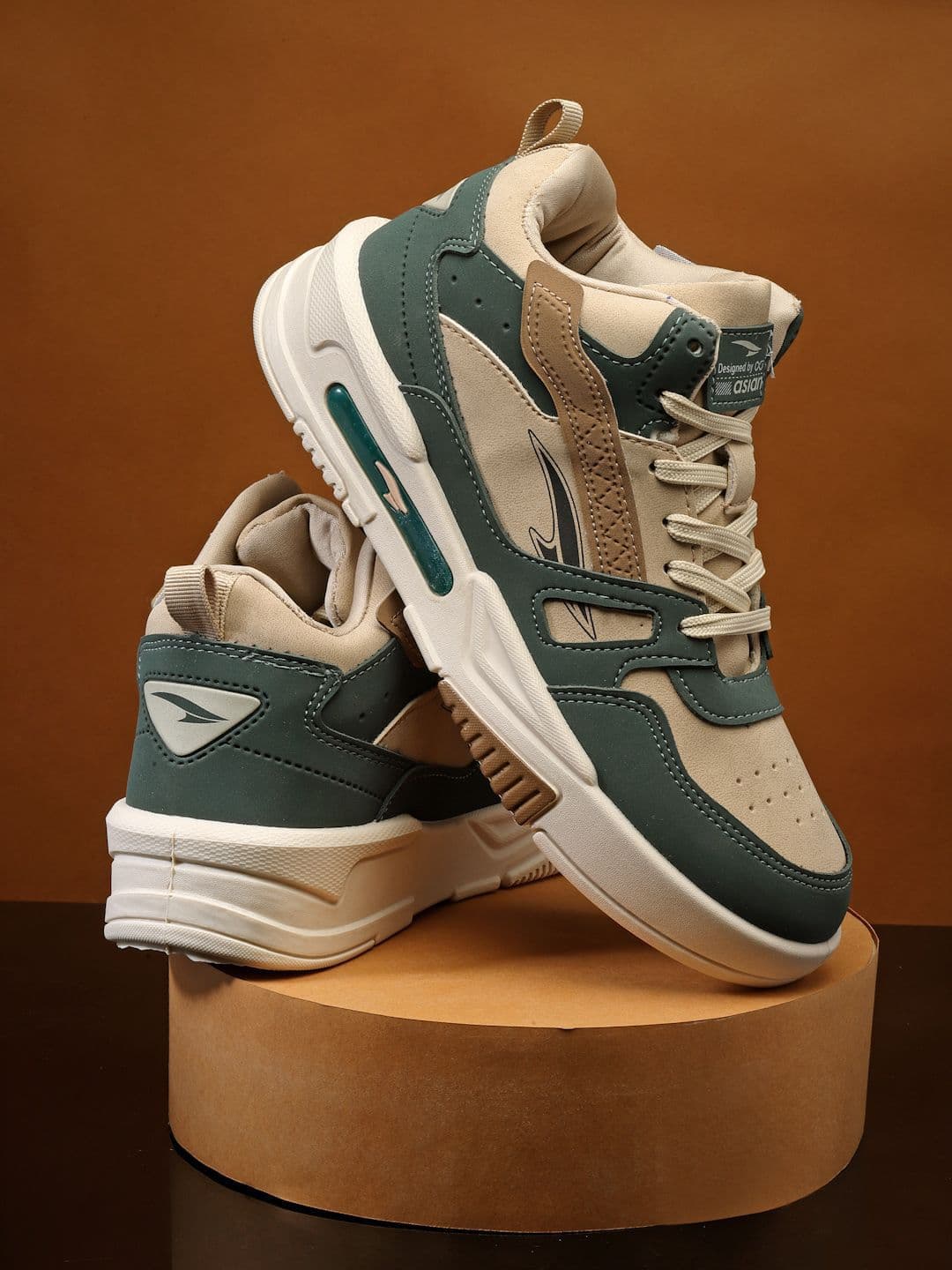 ASIAN Men Colourblocked Round Toe Mid-Top Sneakers - view 1