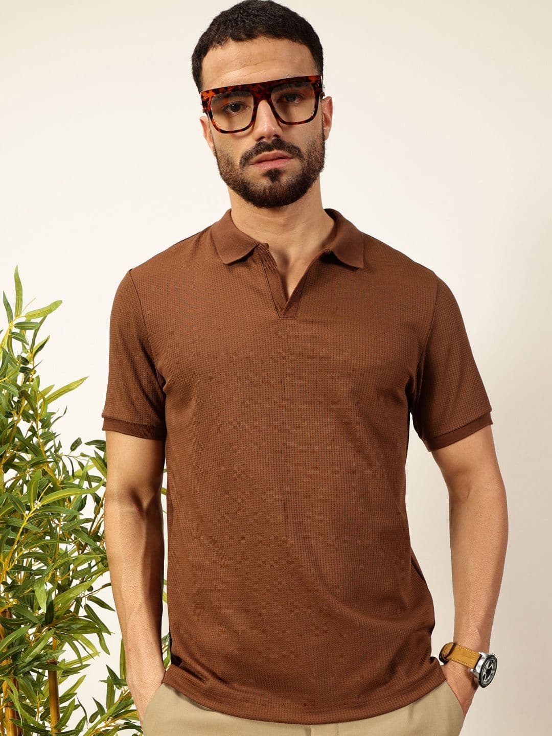 Thomas Scott Men Anti Odour Solid Polo Collar T-Shirt - view 1