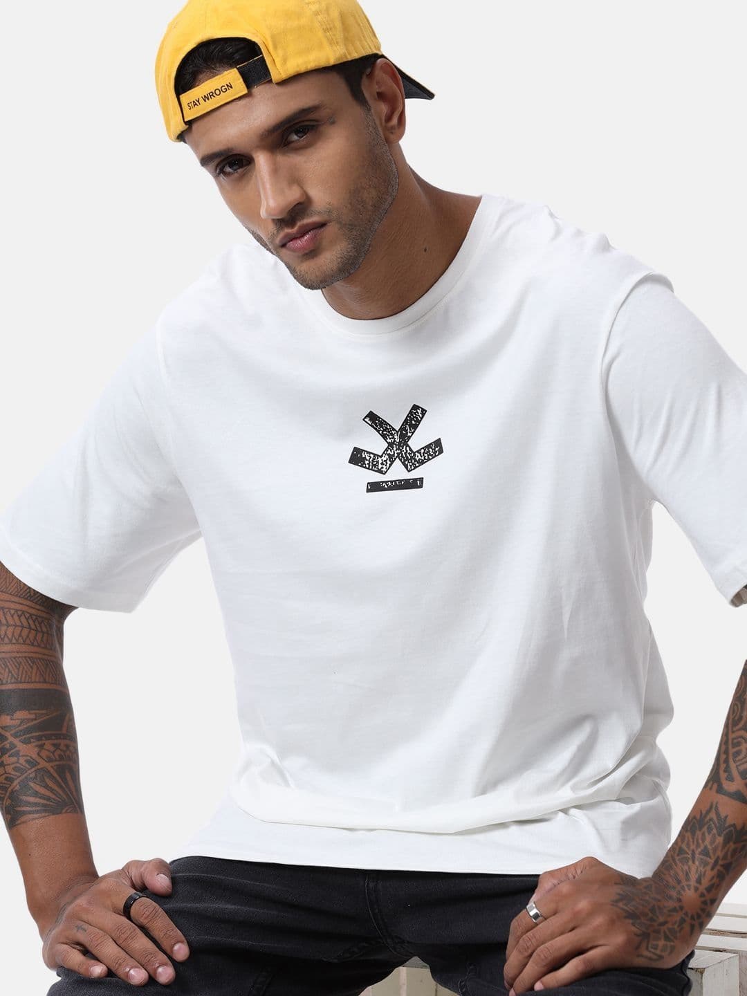 WROGN Men Typography Printed Round Neck Cotton T-shirt - view 1