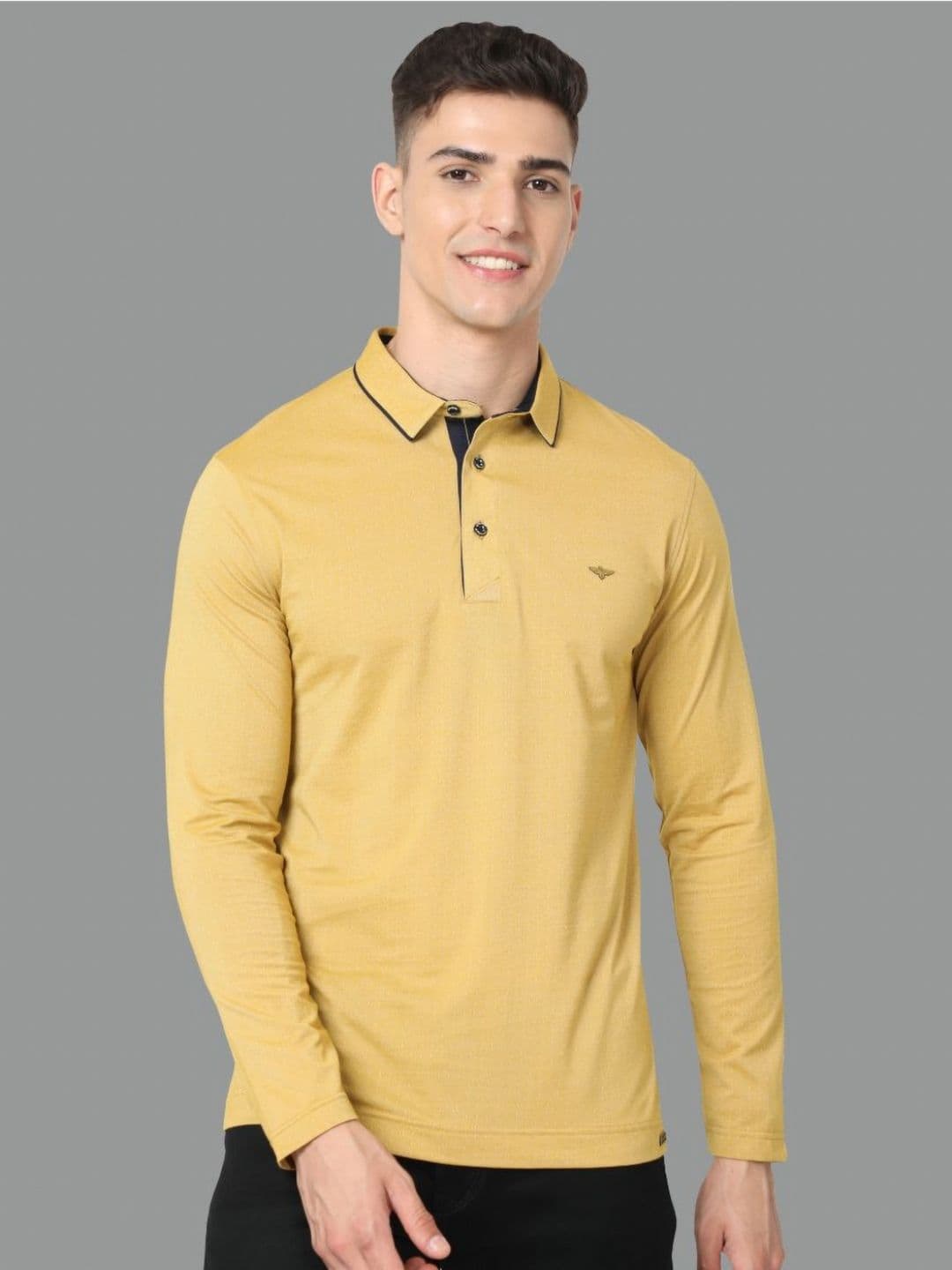 STELLERS Men Long Sleeve Wrinkle Free Quick Dry Polo Collar T-Shirt - view 1