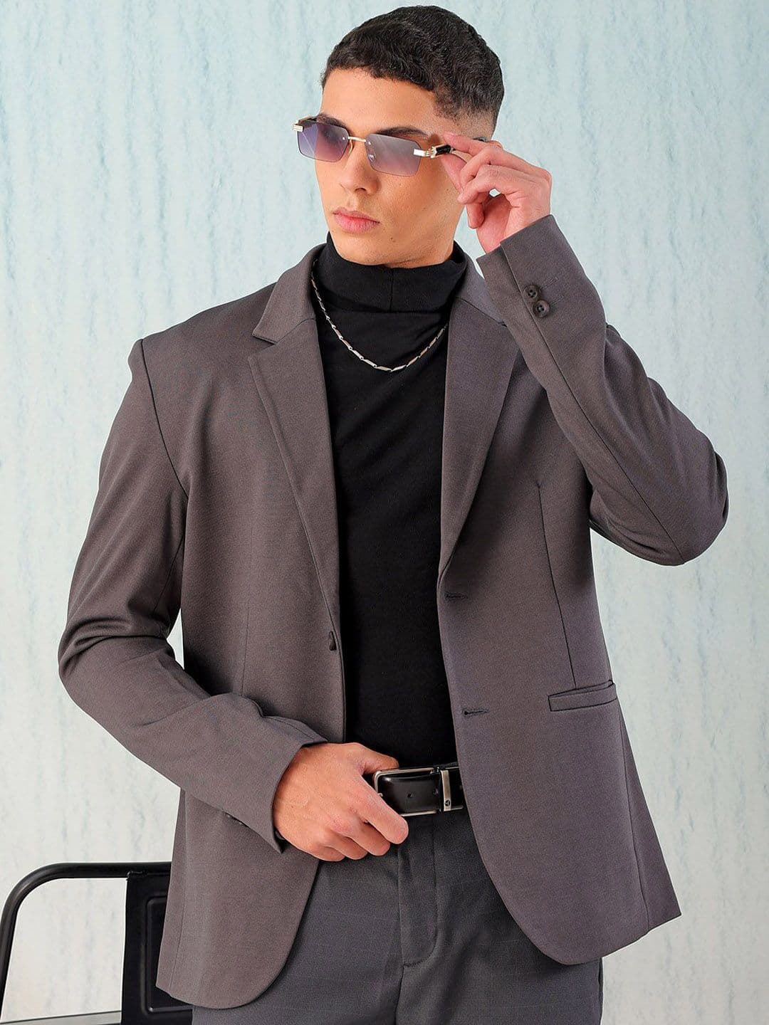 The Indian Garage Co. X Luxe Men Notched Lapel Single Breasted Blazers Blaze - view 1