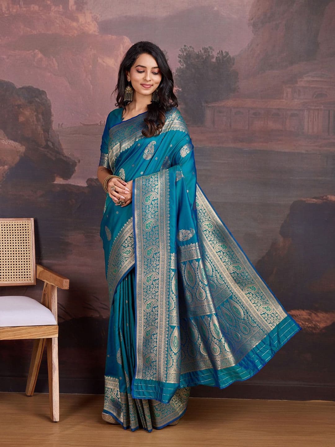 House of Pataudi Woven Design Sarees - view 1